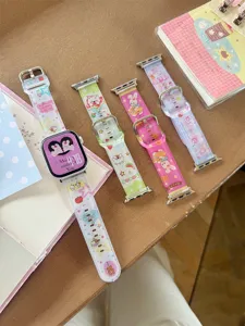 Cartoon Silikon Sport Armband kompatibel mit Apple Watch Series S10 S11 SE 9 8 7 6 5 4