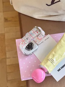 Cartoon doodle silicone watch band strap compatible with smart watch accessories detail view