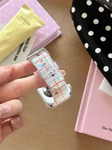 Cartoon silicone watch strap replacement band compatible with Apple Watch SE 9 10