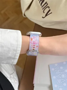 Cartoon Silikon Sport Uhrenarmband kompatibel mit Apple Watch S10 S11 9 8 7 SE weiches Band