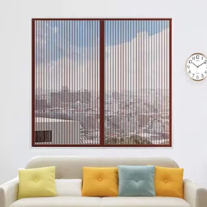 Mosquitera magnética para ventana, malla transpirable y fácil instalación sin perforación.