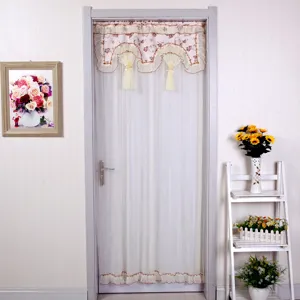 Cortina de puerta de encaje mosquitera separador de ambientes para dormitorio hogar