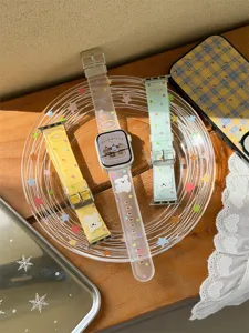 Cute polka dot silicone watch band compatible with Apple Watch S10 S11 iWatch 9 8 SE.