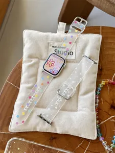 Matt jelly Pünktchen Silikon Uhrenarmband kompatibel mit Apple Watch Serie, modisches Accessoire.