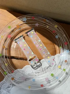 Jelly gefrostetes Pünktchen Silikon Uhrenarmband kompatibel mit Apple Watch Accessoire