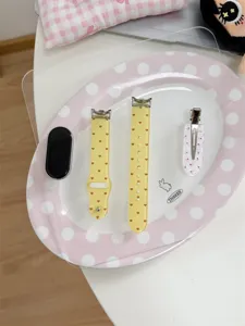 Cinturino per orologio in silicone con pois a cuore carino per accessori smartwatch piatti
