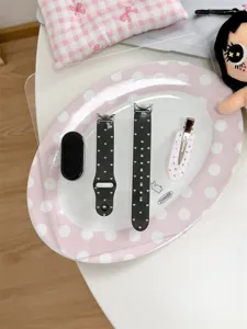 Cinturino di ricambio in silicone con grazioso motivo a pois e cuori per smartwatch accessori.