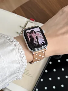 Heart TPU silicone watch strap compatible with Apple Watch Series 10 9 8 SE band