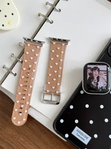 Translucent TPU heart watch band replacement strap compatible with Apple Watch Series SE 10 9