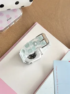 Grand bracelet de montre en TPU silicone à pois compatible avec la série Apple Watch.