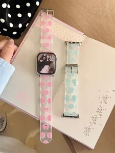 Bracelet de montre en silicone TPU à grands pois de remplacement pour montre connectée.