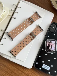 Silicone heart watch strap for Apple Watch replacement TPU band cute design accessories detail