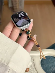 Bracelet de montre en perles tressées en céramique compatible avec Apple Watch bracelet