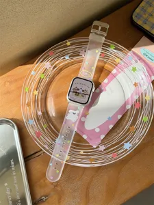 Cute polka dot silicone watch strap compatible with Apple Watch S10 S11 series 8 SE