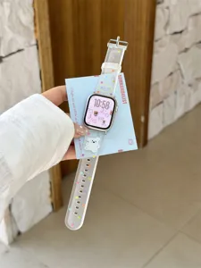 Sleek cute polka dot silicone watch strap compatible with Apple Watch smart wearable item