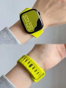 Vervanging siliconen horlogeband compatibel voor Apple Watch modern sportief ontwerp