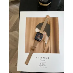 Cinturino Milanese in Acciaio Inossidabile Oro Rosa Maglia Orologio per Smartwatch