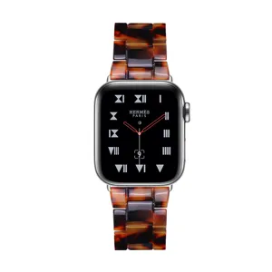 Cinturino di ricambio in resina compatibile con Apple Watch, accessorio elegante e durevole.