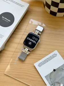 Leoparden doppeltes Rohr Mailand Uhrenarmband kompatibel mit Apple Watch Metall Zubehör.