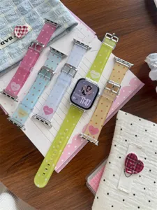 Cinturino per orologio in TPU colorato a pois, compatibile Apple Watch, accessorio chic.