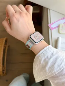 Cinturino per orologio in silicone estivo rinfrescante con stampa di orsetto per Apple Watch.