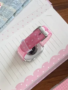 Cinturino per orologio in TPU a pois rosa di ricambio compatibile con Apple Watch 8 9 10 SE.