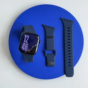 Siliconen horlogebandje vervanging compatibel met Apple Watch, duurzaam en comfortabel in gebruik.