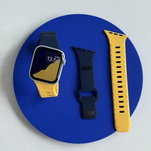 Siliconen horlogeband compatibel met Apple Watch vervangende band twill ontwerp