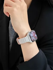 Cinturino di ricambio magnetico in silicone per orologio compatibile con polso smartwatch.