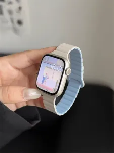Cinturino di ricambio in silicone bicolore compatibile con Apple Watch Series SE 8 9 10 11
