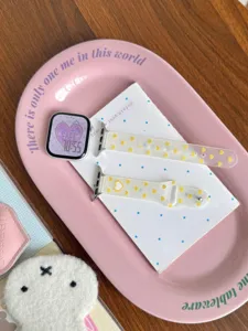 Silicone heart watch strap detail for Apple Watch, matte TPU replacement band with cute style.