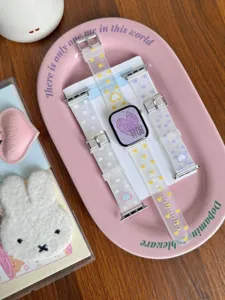 Matte TPU heart watch strap replacement for apple watch series ultra se cute design