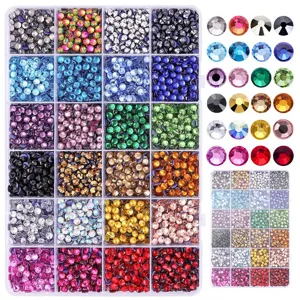 24 grids 3mm hot fix rhinestones flatback crystal glass stones for garment DIY craft decor