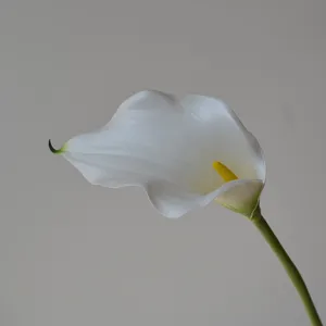 Grande fleur de lys calla artificielle souple EVA blanc mariage decor vue principale