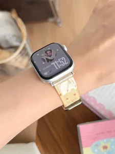 Cinturino per orologio in TPU traslucido a pois compatibile con serie Apple Watch.