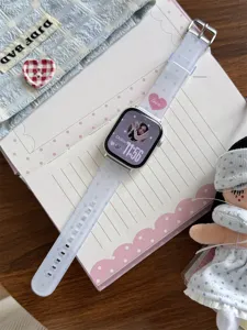 Cinturino per smartwatch in TPU con cuore e pois compatibile con serie Apple Watch.