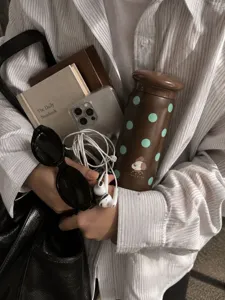 Mini thermos cup for women pocket size portable water bottle cute student style cup for daily use