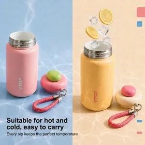 Mini bouteille thermos 316 acier inoxydable gourde isotherme portable mignonne et pratique