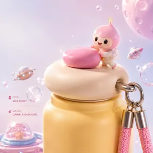 Mini bouteille d'eau isotherme de poche en acier inoxydable 316 tasse portable mignonne