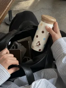 Mini thermos cup portable pocket water bottle for women and students cute design daily use detail view