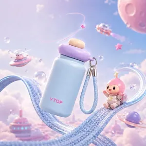 Mini bouteille isotherme de poche 316 acier inoxydable tasse portable mignonne pour fille