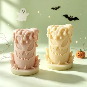 Halloween Geist Gesicht Silikon Kerzenform für DIY handgemachte Duftkerzen und Seifenkunst.