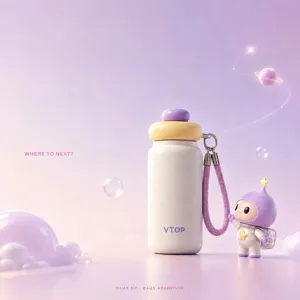 Mini bouteille thermos de poche en acier inoxydable 316 tasse portable mignonne et jolie