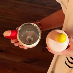 Stainless steel insulated water bottle with cute ball lid and handle portable design.