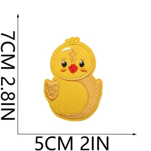 Cute little yellow duck embroidery patch cartoon apparel hat decorative DIY badge accessory