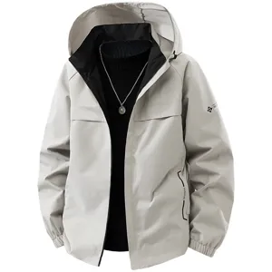 Men Women Outdoor Functional Hooded Windbreaker Waterproof Jacket Spring Autumn Outerwear
