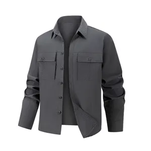 Men's Long Sleeve Tactical Shirt Casual Outdoor Quick Dry Utility Work Shirt with Pockets