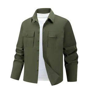 Men's outdoor tactical long-sleeve utility shirt breathable quick-dry casual workwear