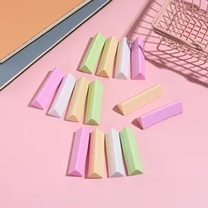Juego de gomas de borrar triangulares de colores, papelería pastel para estudiantes, limpio.