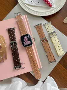 Cinturino per orologio in silicone TPU a pois trasparente compatibile smartwatch, elegante ricambio.